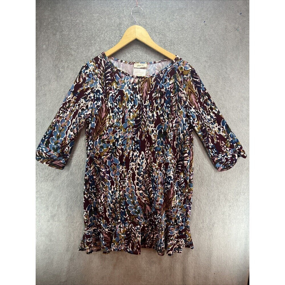 NWT Beeson River burgundy Floral dress size L Women’s‎